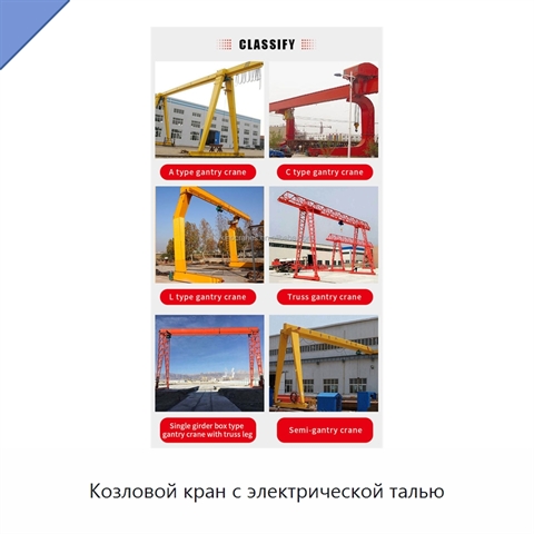 Козловой кран с электрической талью