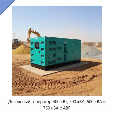Дизельный генератор 400 кВт, 500 кВА, 600 кВА и 750 кВА с АВР