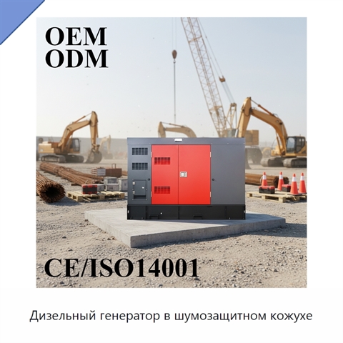 Дизельный генератор в шумозащитном кожухе