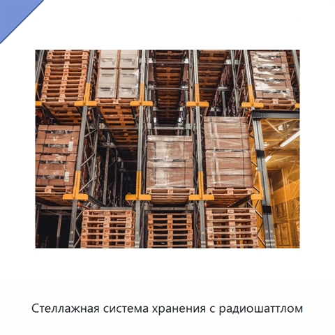 Стеллажная система хранения с радиошаттлом