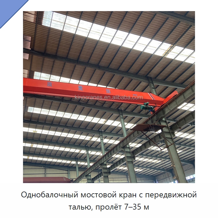 Однобалочный мостовой кран с передвижной талью, пролёт 7–35 м — Краны