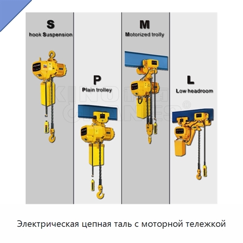Электрическая цепная таль с моторной тележкой