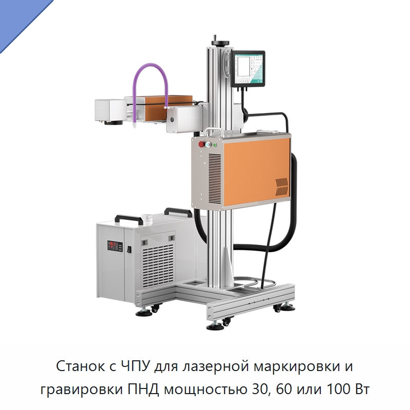 Станок с ЧПУ для лазерной маркировки и гравировки ПНД мощностью 30, 60 или 100 Вт — Лазерные маркировочные станки