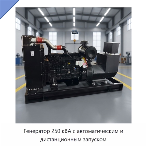 Генератор 250 кВА с автоматическим и дистанционным запуском