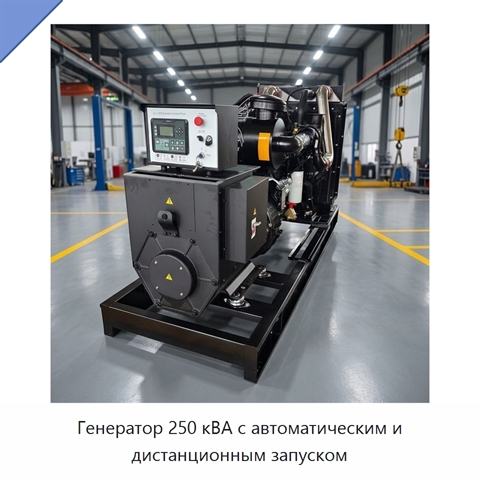 Генератор 250 кВА с автоматическим и дистанционным запуском