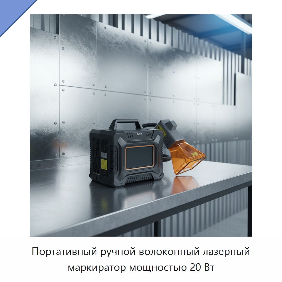Портативный ручной волоконный лазерный маркиратор мощностью 20 Вт — Лазерные маркировочные станки