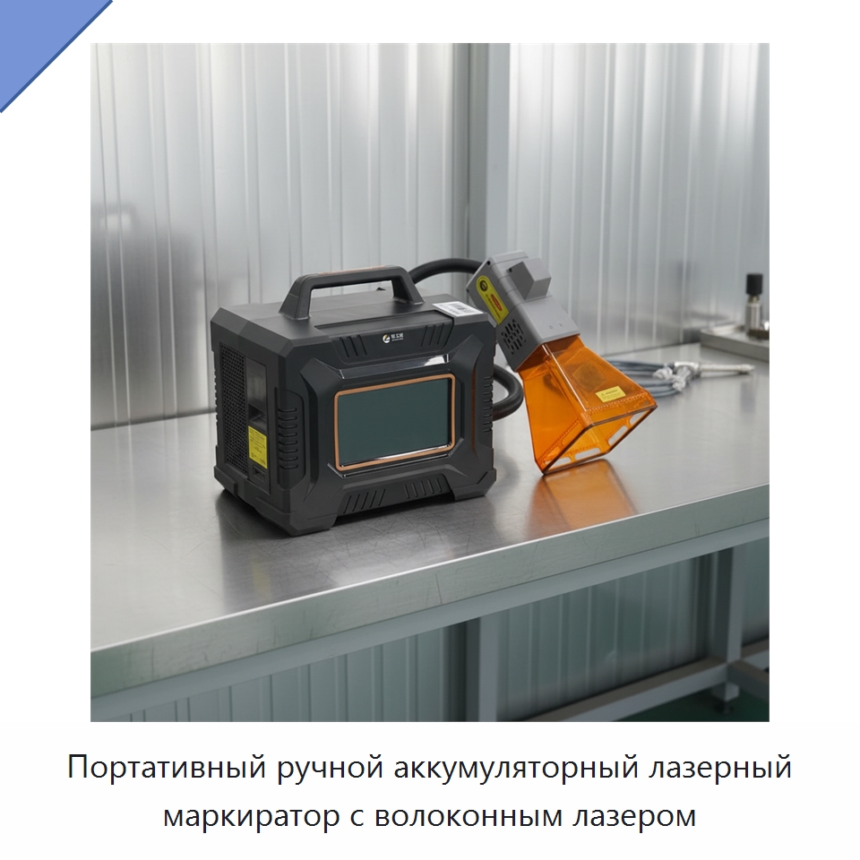 Портативный ручной аккумуляторный лазерный маркиратор с волоконным лазером — Лазерные маркировочные станки