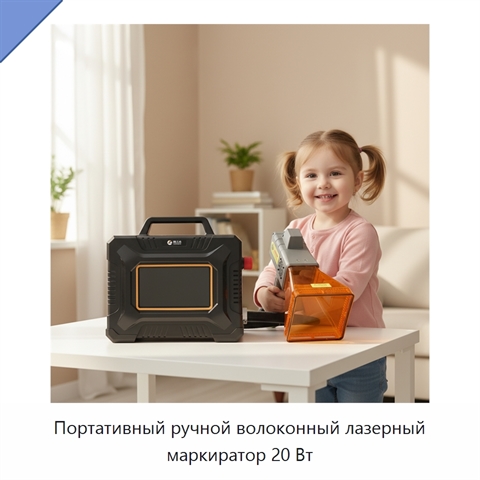 Портативный ручной волоконный лазерный маркиратор 20 Вт