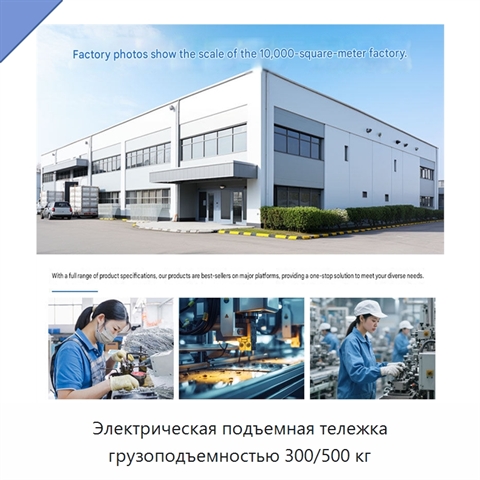 Электрическая подъемная тележка грузоподъемностью 300/500 кг