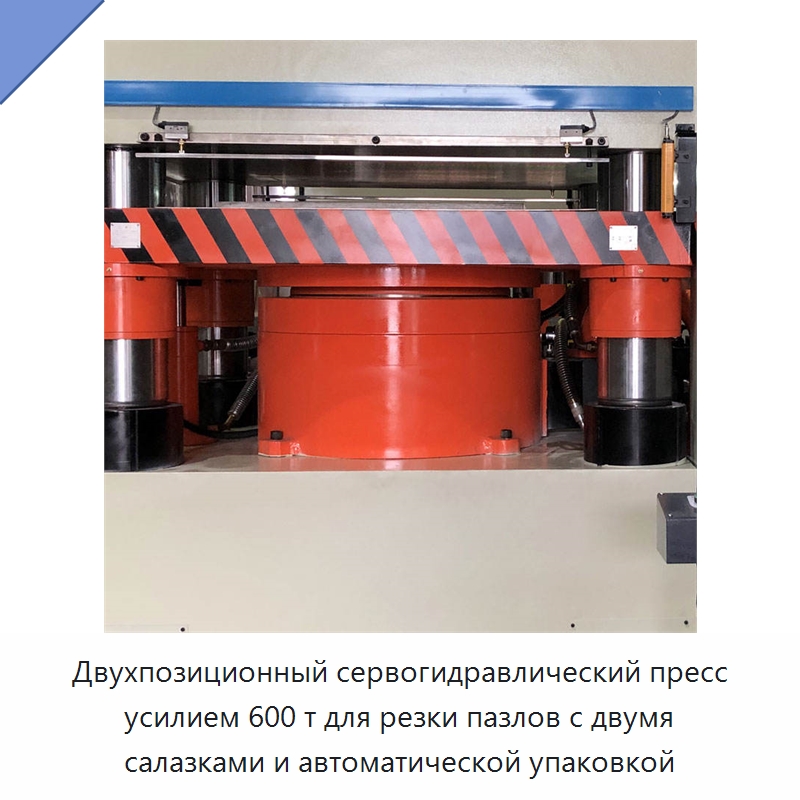 Двухпозиционный сервогидравлический пресс усилием 600 т для резки пазлов с двумя салазками и автоматической упаковкой — Гидравлические прессы