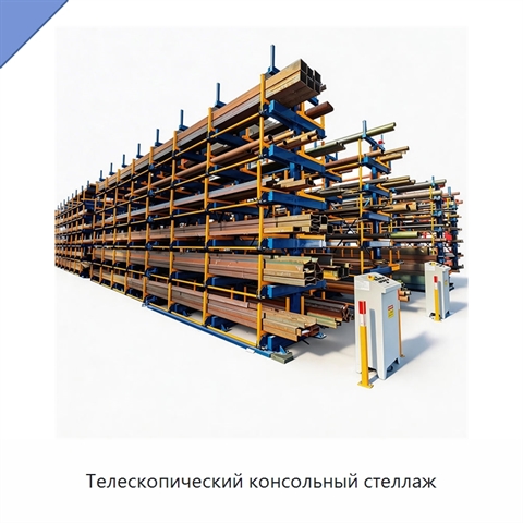 Телескопический консольный стеллаж