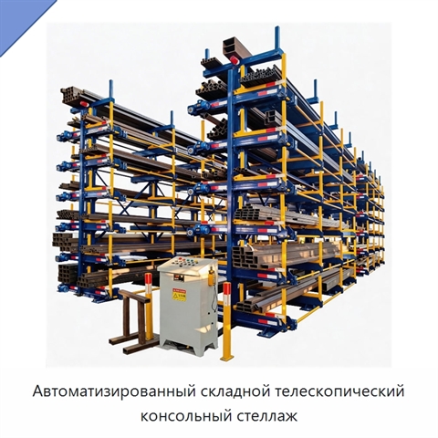 Автоматизированный складной телескопический консольный стеллаж