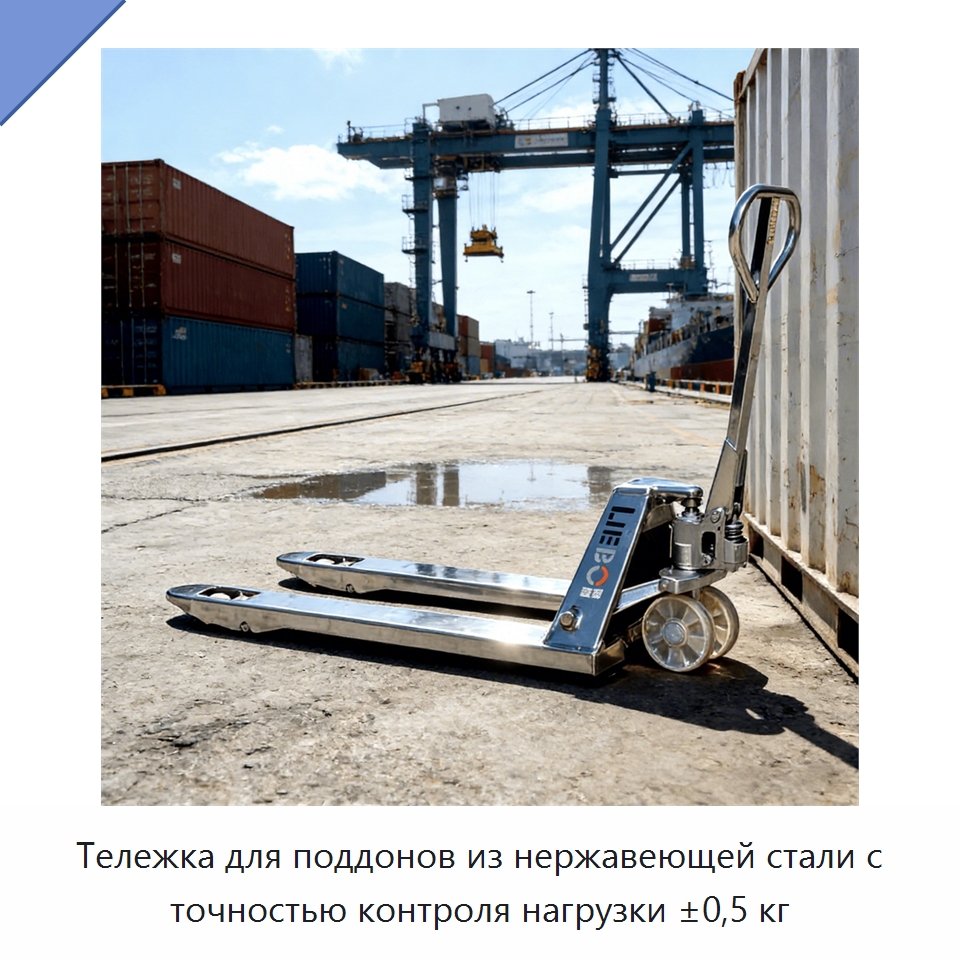 Тележка для поддонов из нержавеющей стали с точностью контроля нагрузки ±0,5 кг — Вилочные погрузчики