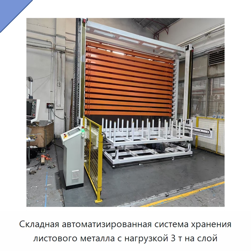 Складная автоматизированная система хранения листового металла с нагрузкой 3 т на слой — Штабелируемые стеллажи и полки