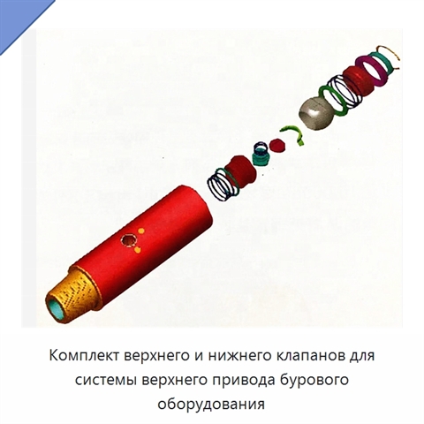 Комплект верхнего и нижнего клапанов для системы верхнего привода бурового оборудования