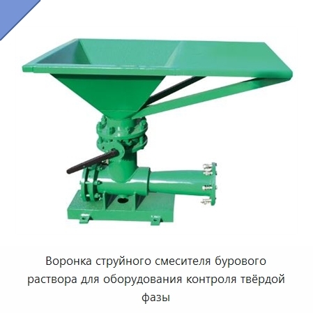 Воронка струйного смесителя бурового раствора для оборудования контроля твёрдой фазы