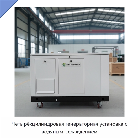 Четырёхцилиндровая генераторная установка с водяным охлаждением