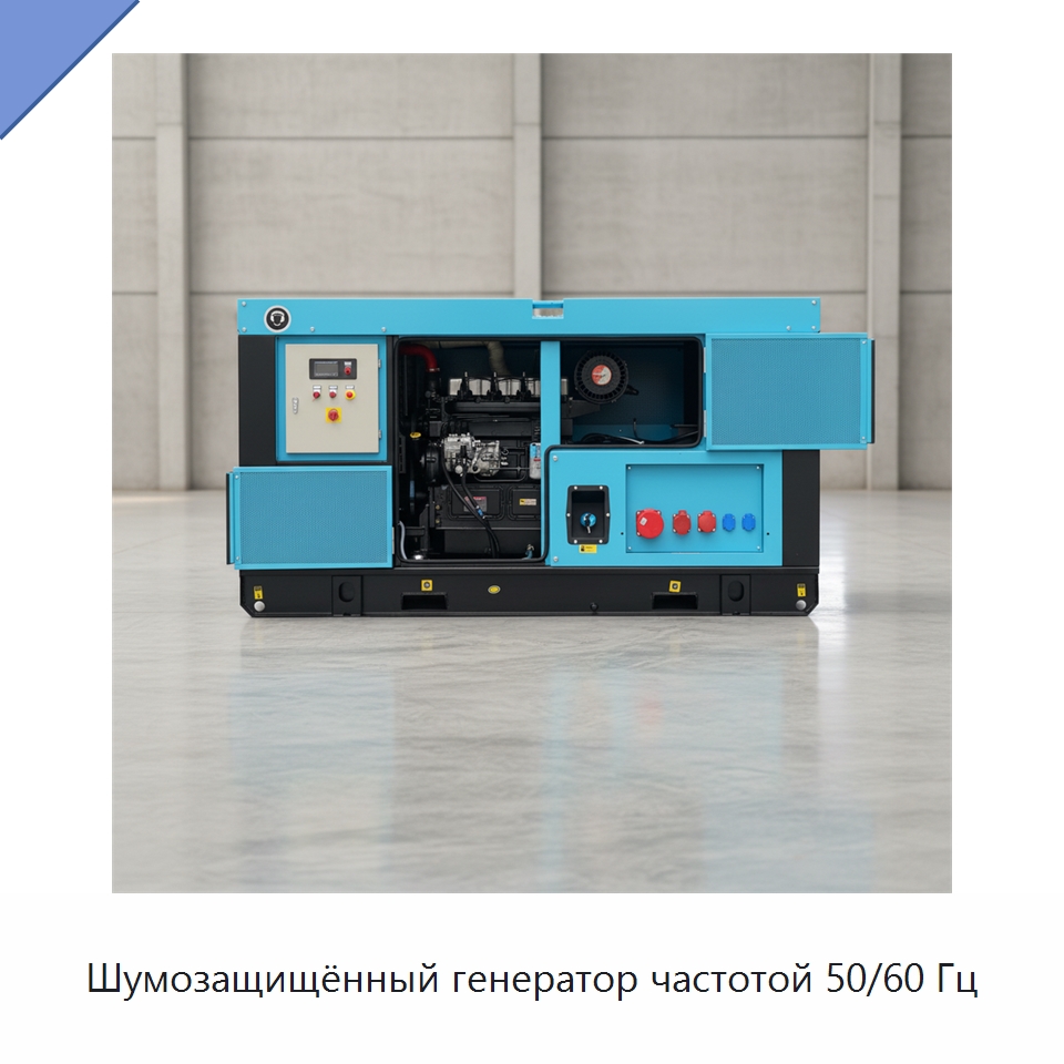 Шумозащищённый генератор частотой 50/60 Гц — Дизельные генераторы