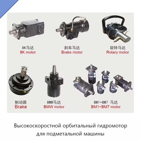 Высокоскоростной орбитальный гидромотор для подметальной машины
