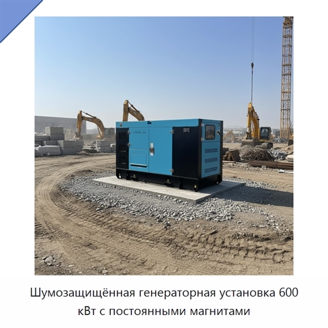 Шумозащищённая генераторная установка 600 кВт с постоянными магнитами