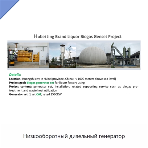Низкооборотный дизельный генератор