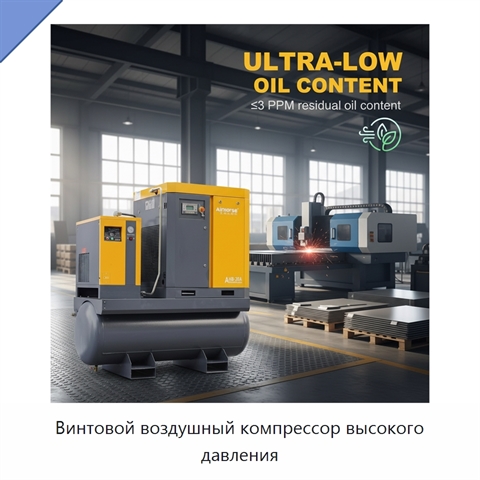 Винтовой воздушный компрессор высокого давления