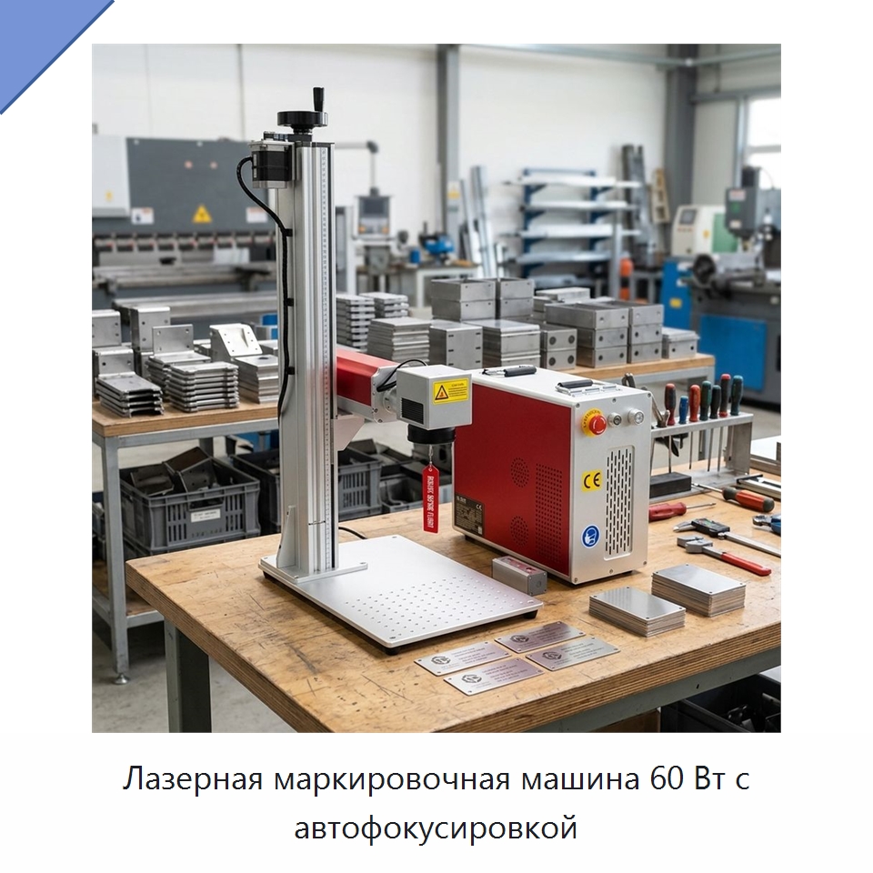 Лазерная маркировочная машина 60 Вт с автофокусировкой — Лазерные маркировочные станки