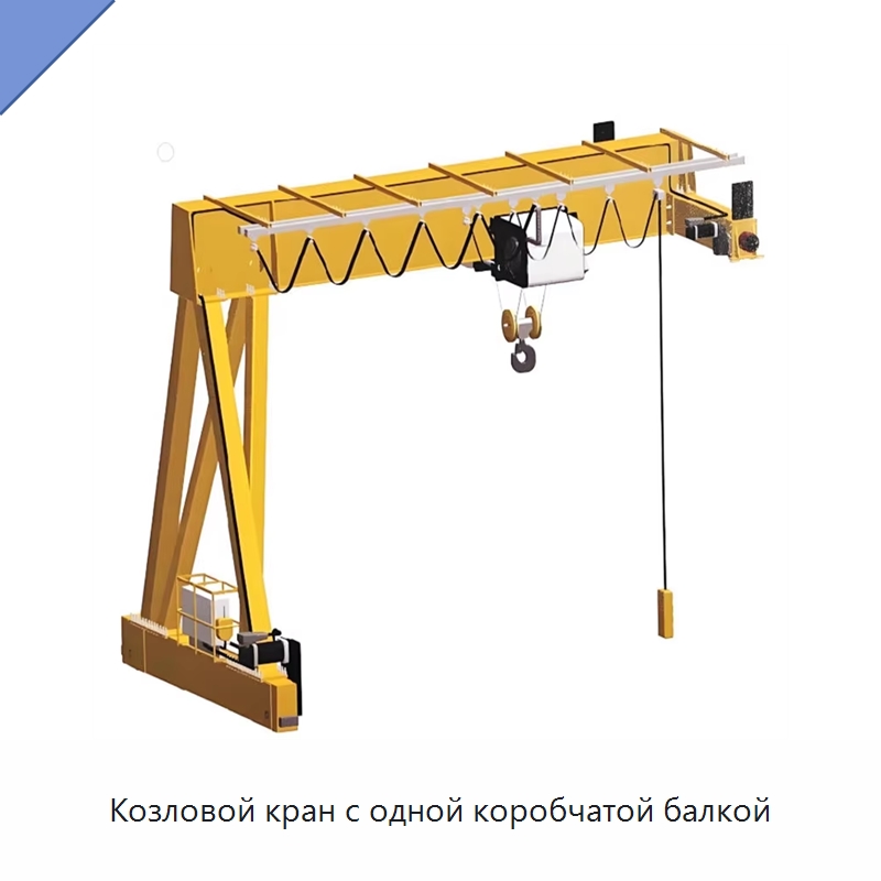 Козловой кран с одной коробчатой балкой — Краны