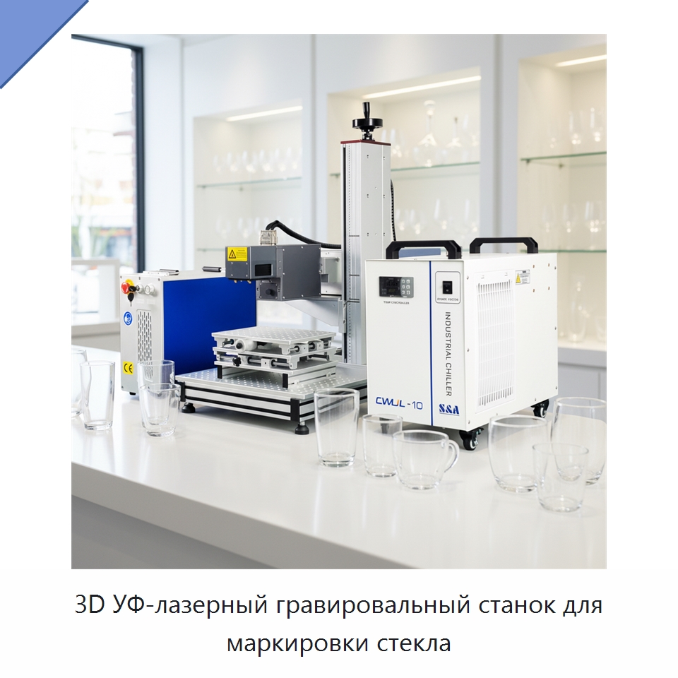 3D УФ-лазерный гравировальный станок для маркировки стекла — Лазерные маркировочные станки