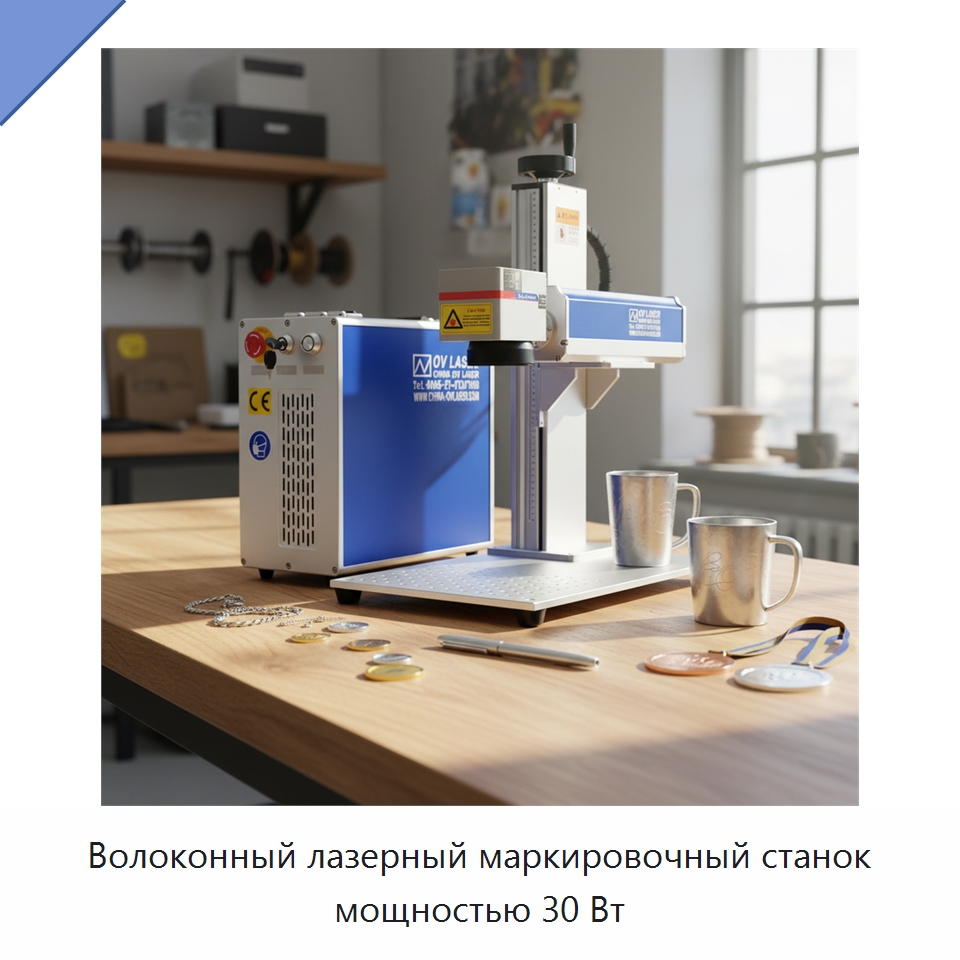 Волоконный лазерный маркировочный станок мощностью 30 Вт — Лазерные маркировочные станки