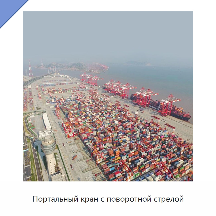 Портальный кран с поворотной стрелой — Краны