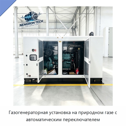 Газогенераторная установка на природном газе с автоматическим переключателем
