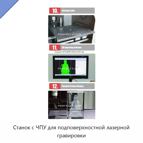 Станок с ЧПУ для подповерхностной лазерной гравировки