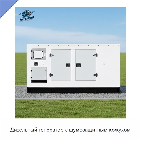 Дизельный генератор с шумозащитным кожухом