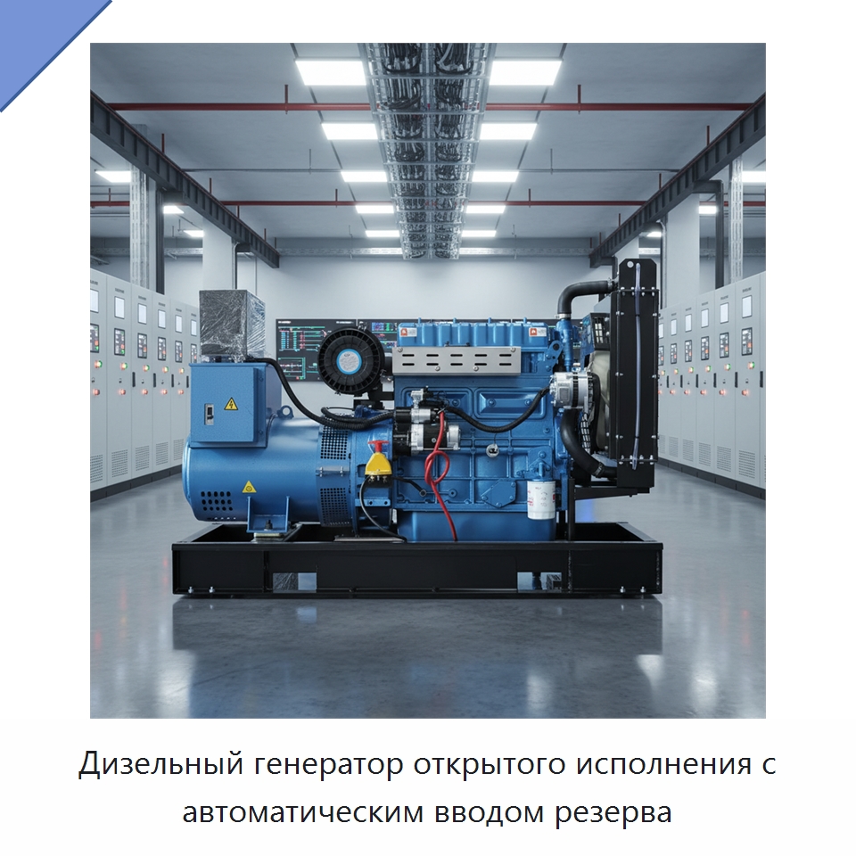 Дизельный генератор открытого исполнения с автоматическим вводом резерва — Дизельные генераторы