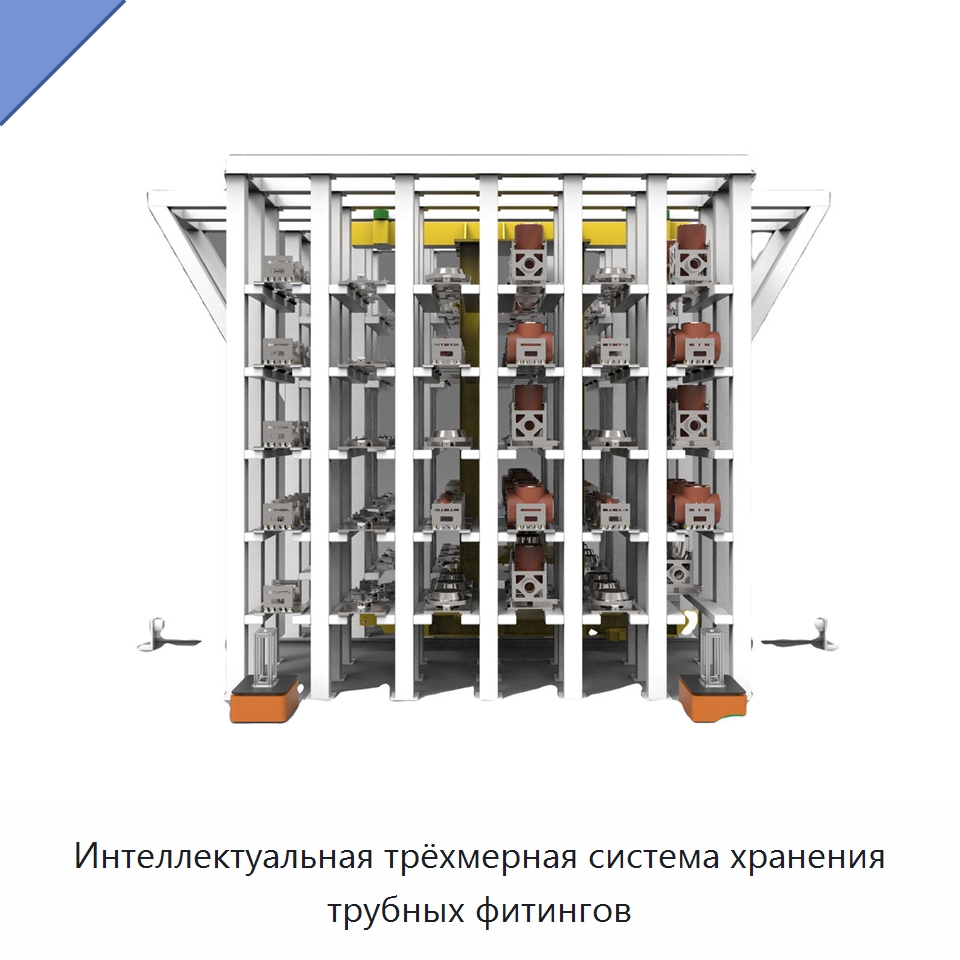 Интеллектуальная трёхмерная система хранения трубных фитингов — Специальные машины и промышленное оборудование