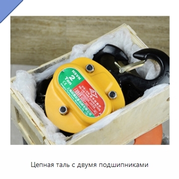 Цепная таль с двумя подшипниками