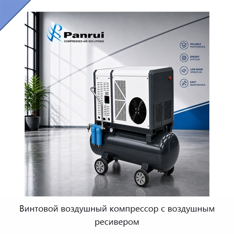 Винтовой воздушный компрессор с воздушным ресивером