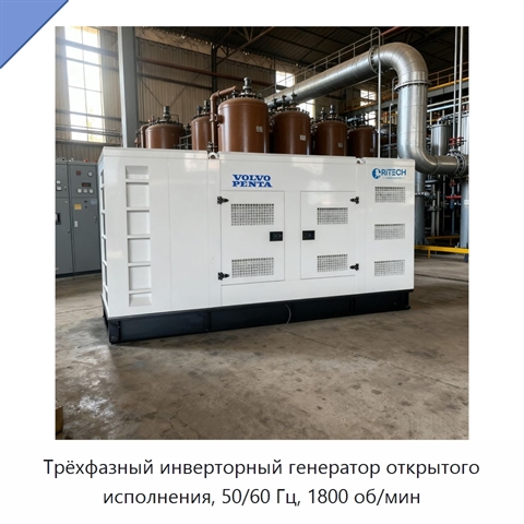 Трёхфазный инверторный генератор открытого исполнения, 50/60 Гц, 1800 об/мин