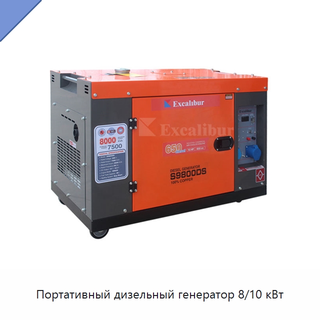 Портативный дизельный генератор 8/10 кВт — Дизельные генераторы