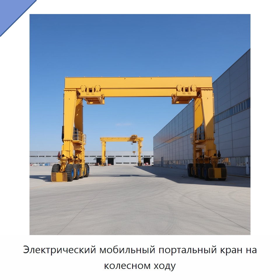 Электрический мобильный портальный кран на колесном ходу — Краны