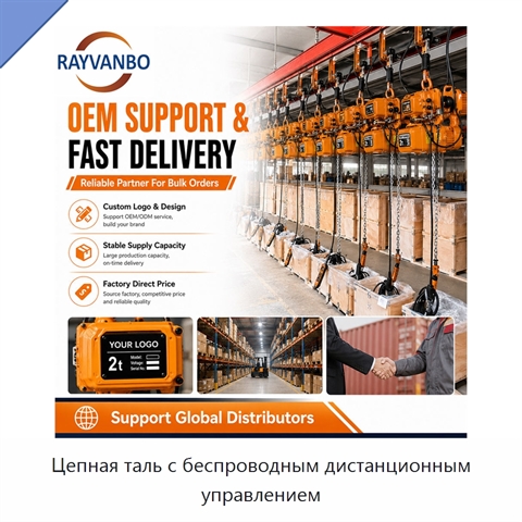 Цепная таль с беспроводным дистанционным управлением