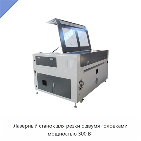 Лазерный станок для резки с двумя головками мощностью 300 Вт