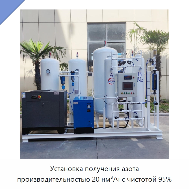 Установка получения азота производительностью 20 нм³/ч с чистотой 95% — Газогенераторное оборудование