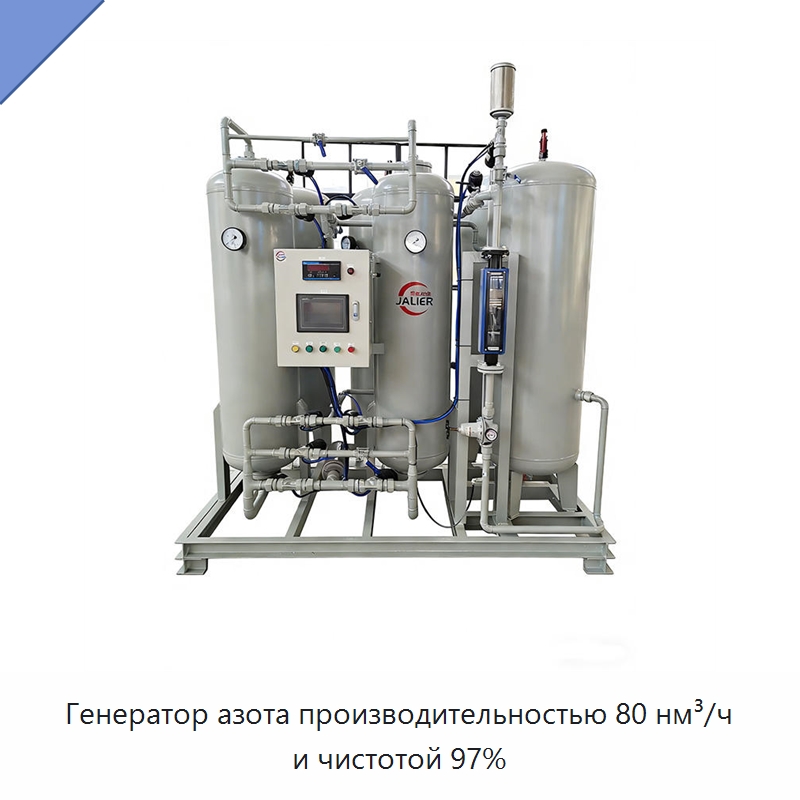 Генератор азота производительностью 80 нм³/ч и чистотой 97% — Газогенераторное оборудование