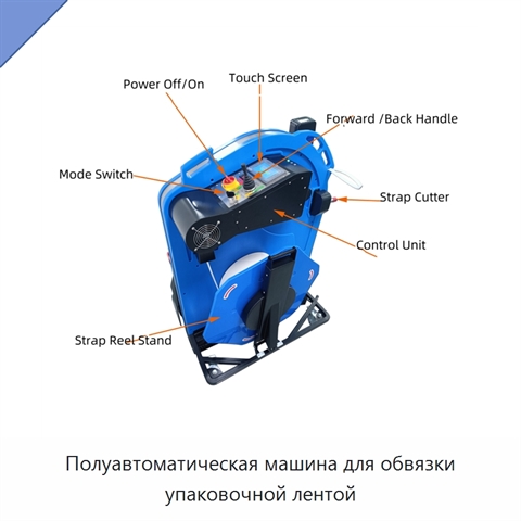Полуавтоматическая машина для обвязки упаковочной лентой