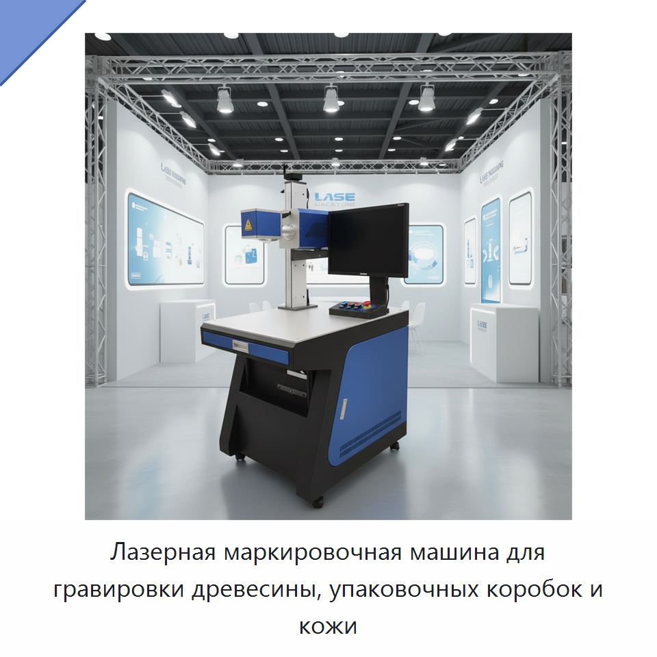Лазерная маркировочная машина для гравировки древесины, упаковочных коробок и кожи — Лазерные маркировочные станки