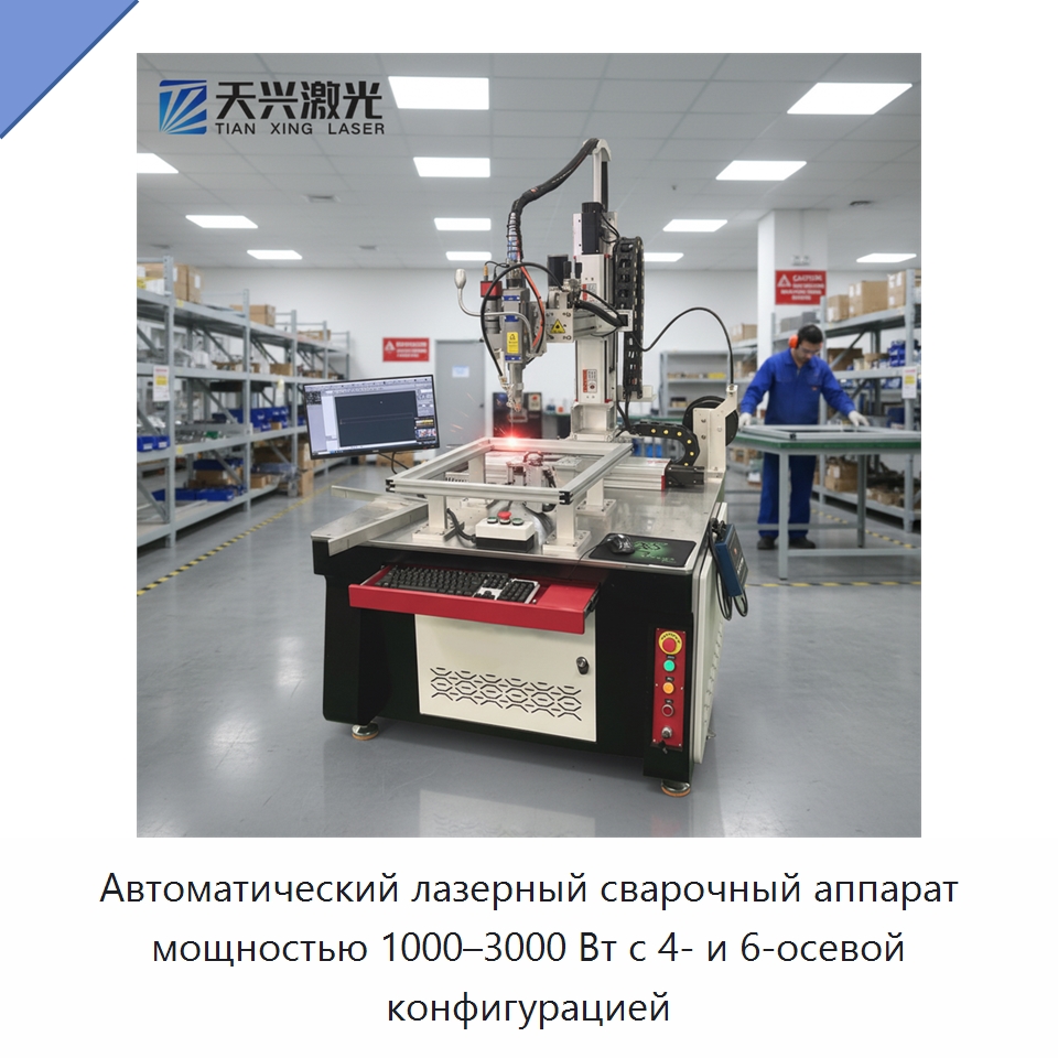 Автоматический лазерный сварочный аппарат мощностью 1000–3000 Вт с 4- и 6-осевой конфигурацией — Установки лазерной сварки