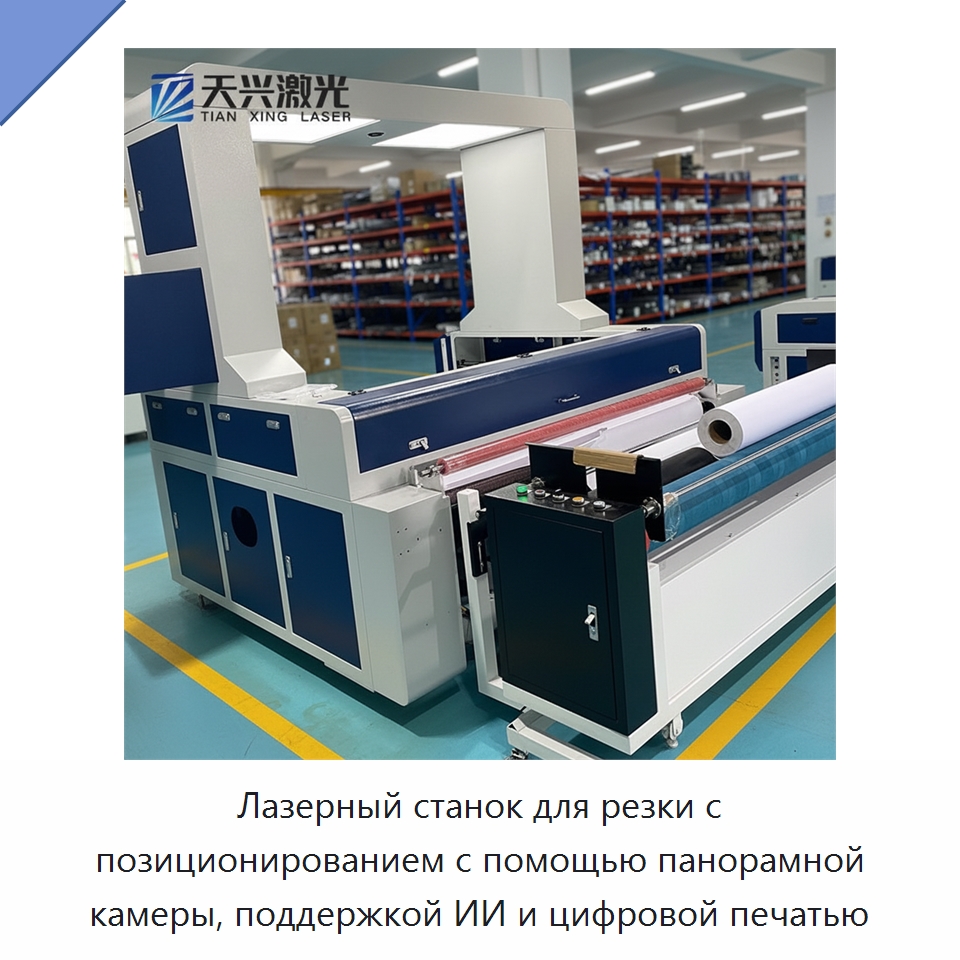 Лазерный станок для резки с позиционированием с помощью панорамной камеры, поддержкой ИИ и цифровой печатью — Станки лазерной резки