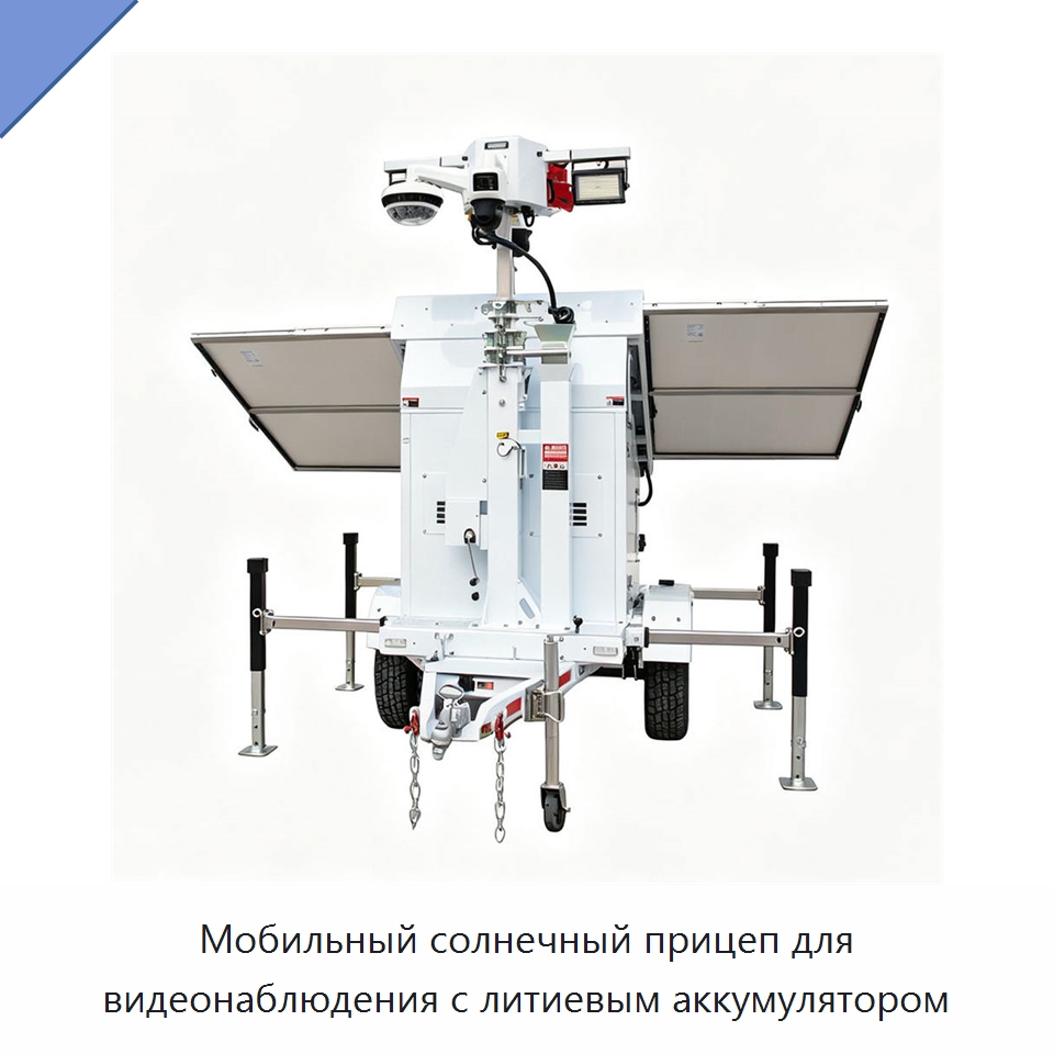 Мобильный солнечный прицеп для видеонаблюдения с литиевым аккумулятором — Камеры видеонаблюдения на солнечных батареях